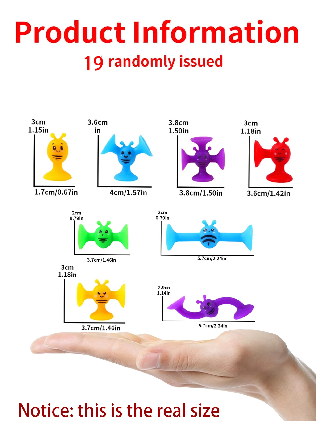 Plastic Bee Building Blocks 19Pcs Plastic Bee Building Blocks Suction Cup Puzzle Games DIY Stress Relief Sensory Educational Parent-child Interactive Toys