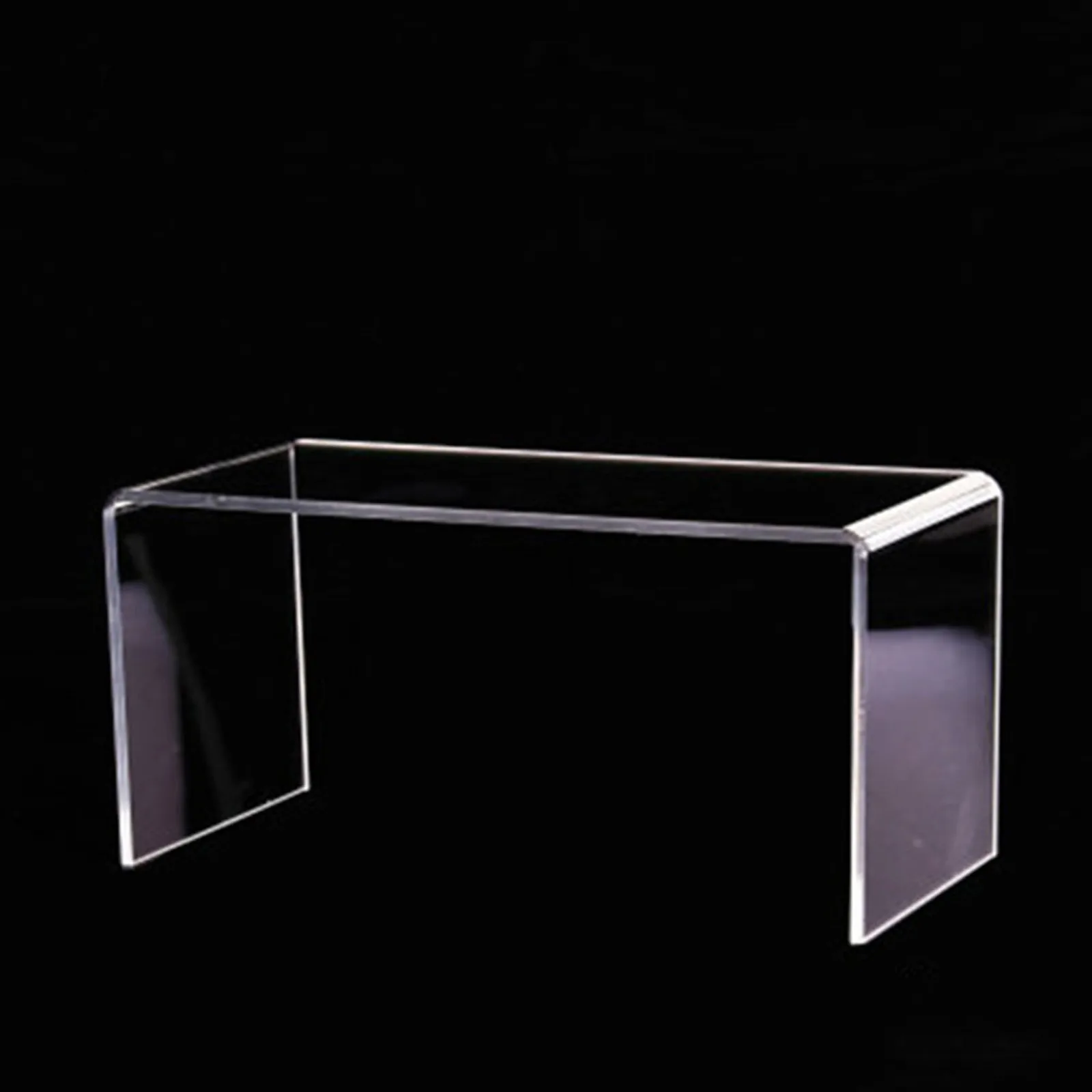 U-shaped Acrylic Display Risers Steps Acrylic Display Stand Anti-Corrosion Clear Showcase Shelf for Figure Collection