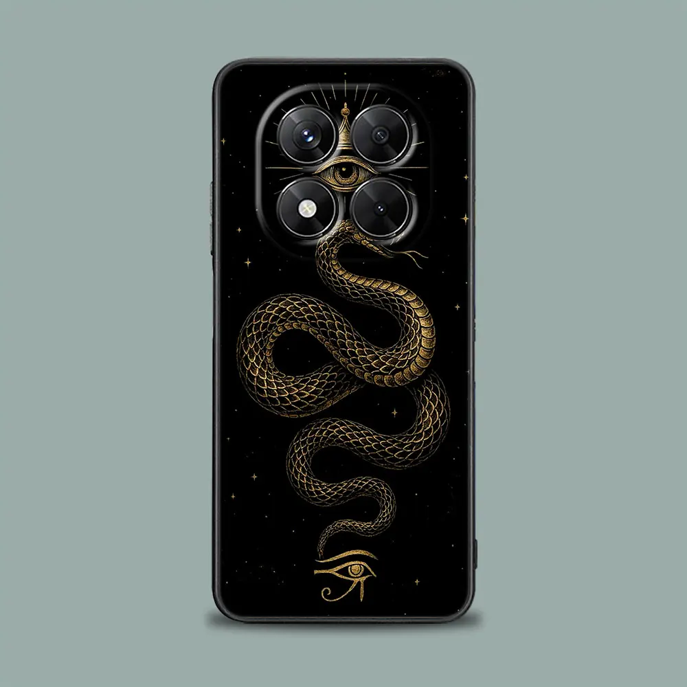 Elegant Silicone Soft Phone Case with Snakes and Women Design