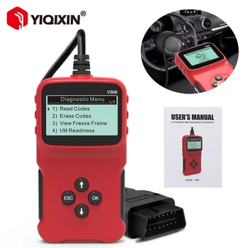 YIQIXIN Scanner OBD2 V309 Strumento Diagnostico Auto Professionale Lettore Codici DTC Motore Controllo Luce Motore Accessori Auto Spagnoli