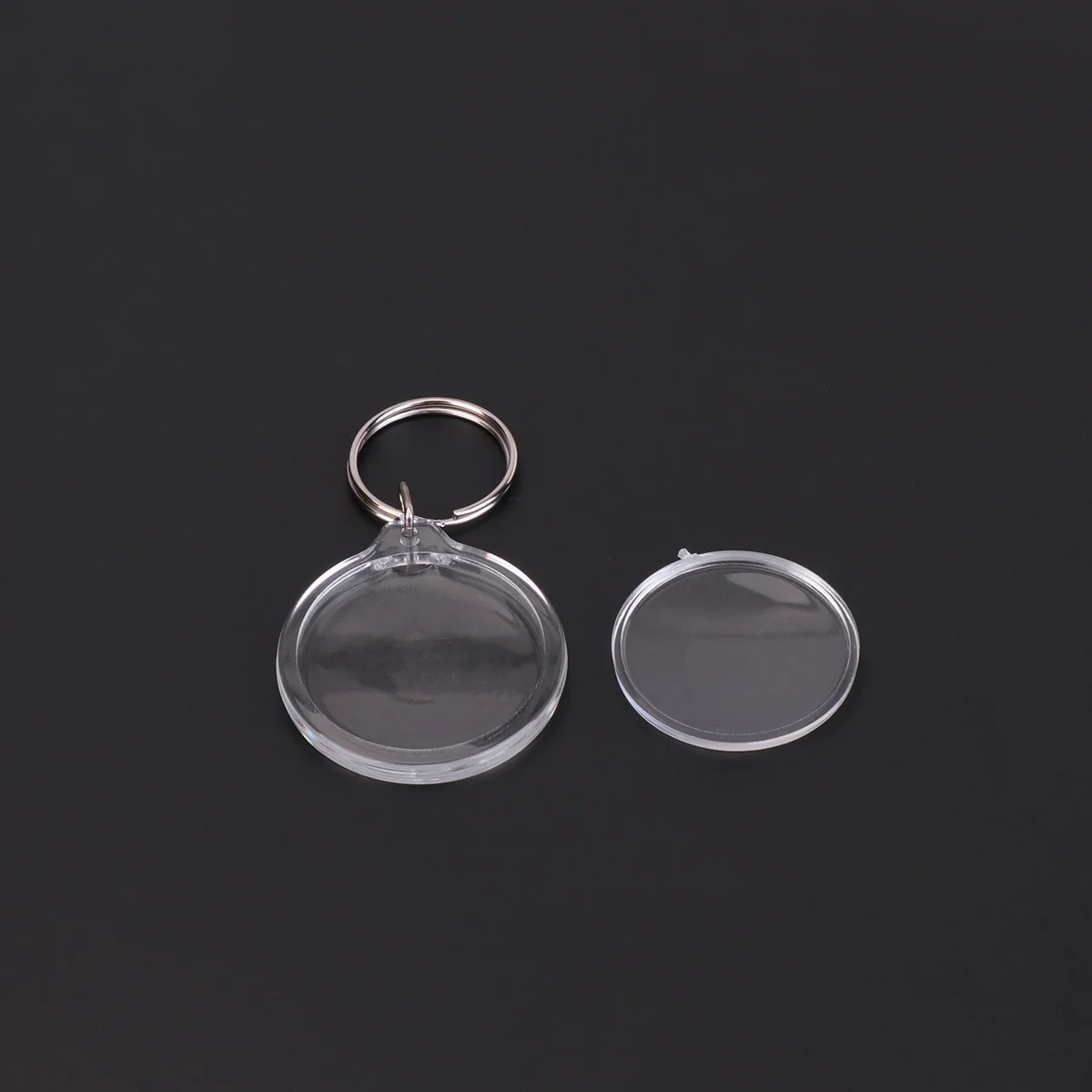 

24 PCS Split Ring Keychain Mini Car Picture Holder Photo Frame Keyring Cell Phone