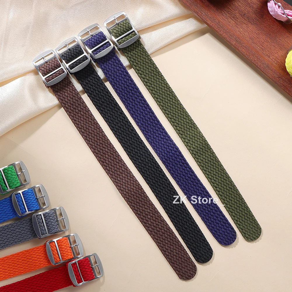 Versatile Nylon Perlon Weave Watch Strap – Fabric Woven Wristband Bracelet