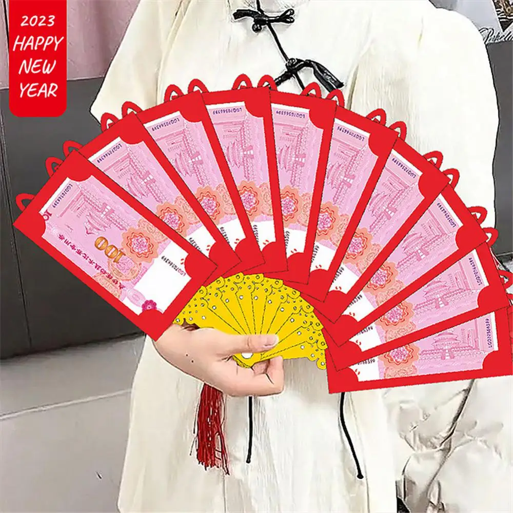 Leaveforme Chinese New Year Red Envelopes (2 Packs Total 12 Pcs) Year of The Rabbit Cute Chinese Hong Bao 2023 Lucky Money Envelopes Red Pocket