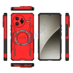Enhanced Magnetic Heat Dissipation Cooling Cover - Anti-Scratch Protection Case for Poco x7 (Red)