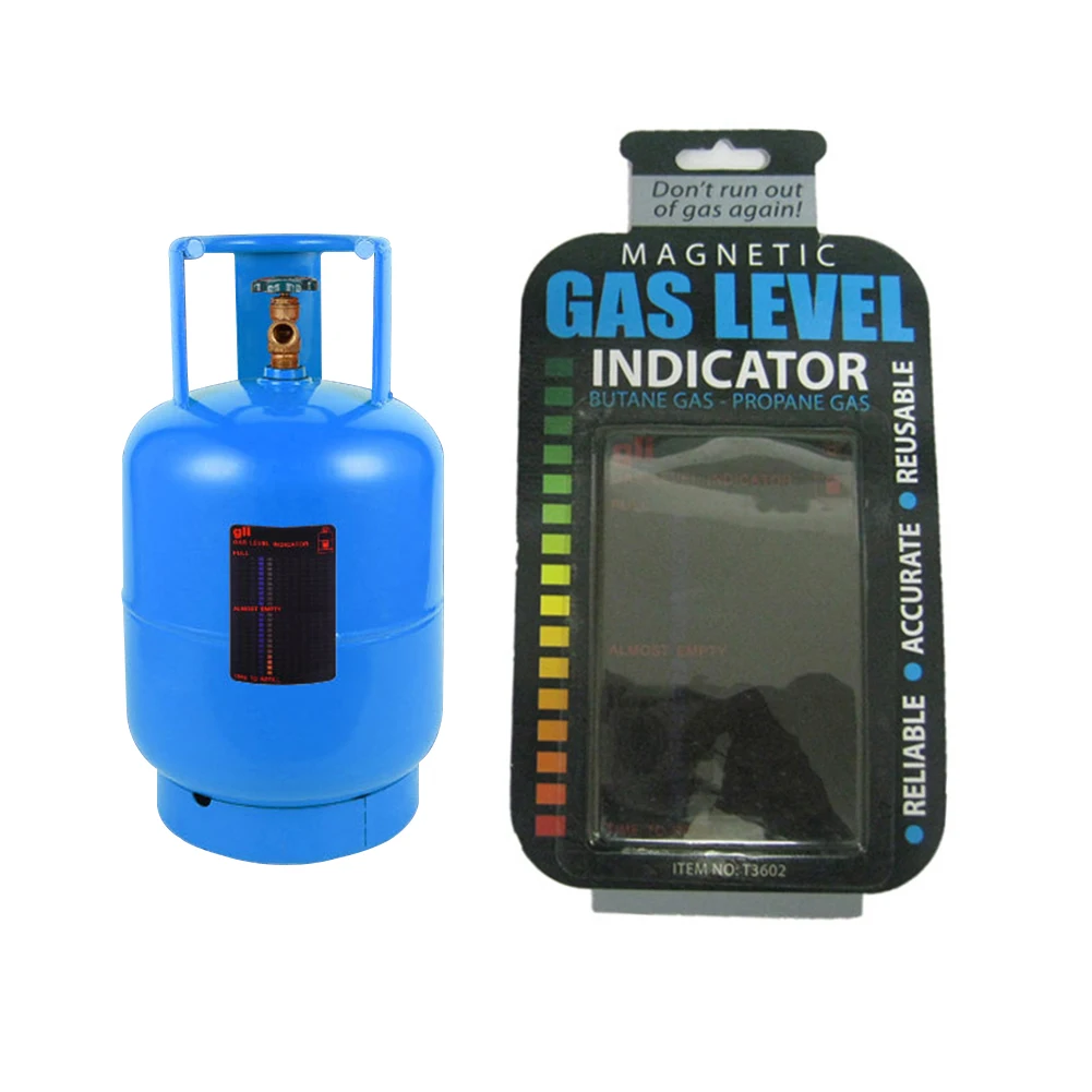 Gas Tank Level Indicator Measuring Rod Gas Test Sticker Fuel Gas Tank Level Indicator Magnetic Meter Caravan Bottle Temperature Measurement Instrument