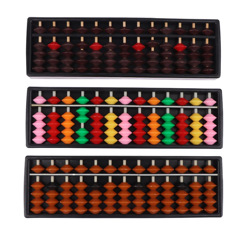 

Montessori Arithmetic Toys Plastic 13 Rods 5 Beads Abacus Children Learning Educational Toys Calculating Tool Toy