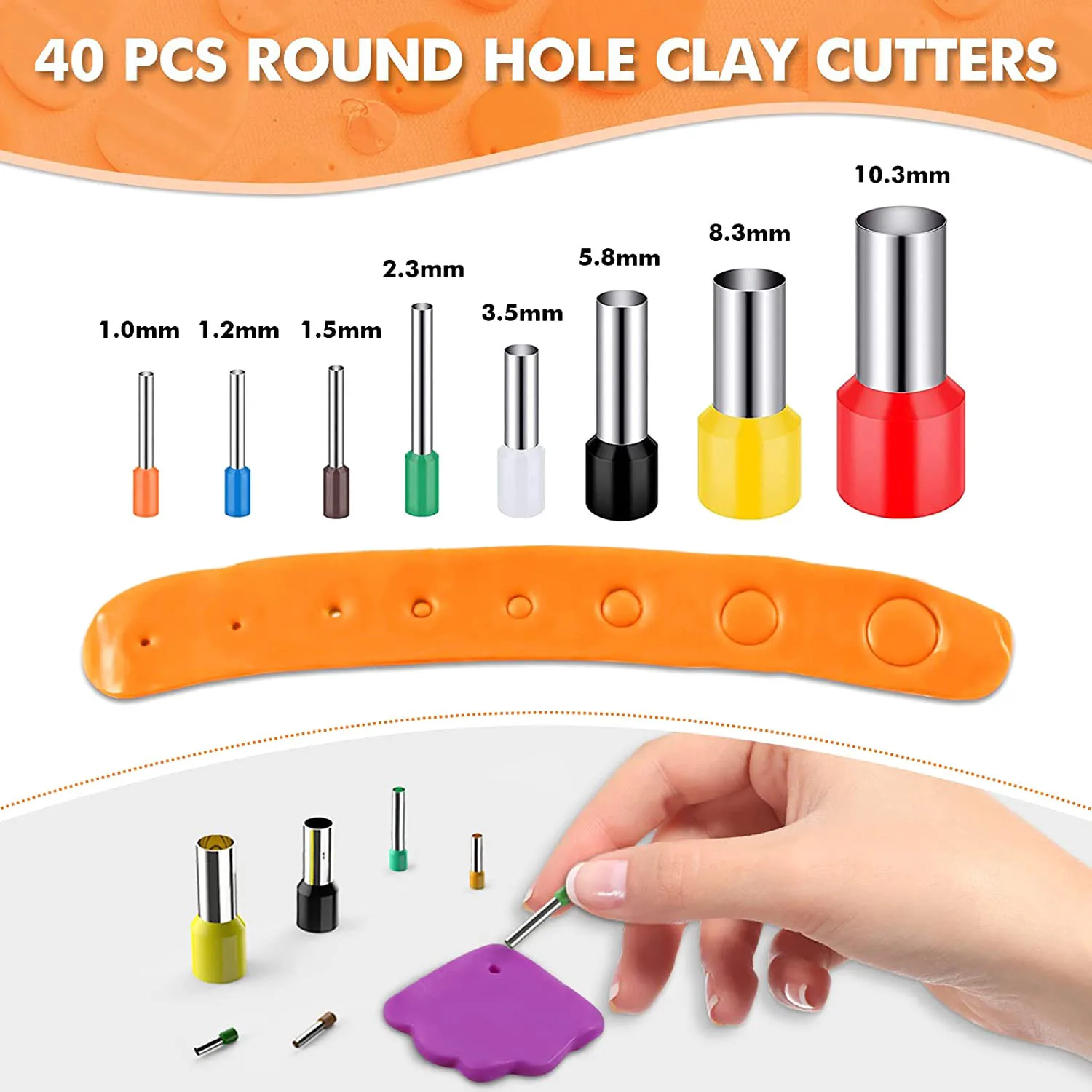 Polymer Clay Cutters Set, 42 Shapes Stainless Steel Clay Cutters For  Polymer Clay Jewelry, 40 Circle Shape Cutters - AliExpress