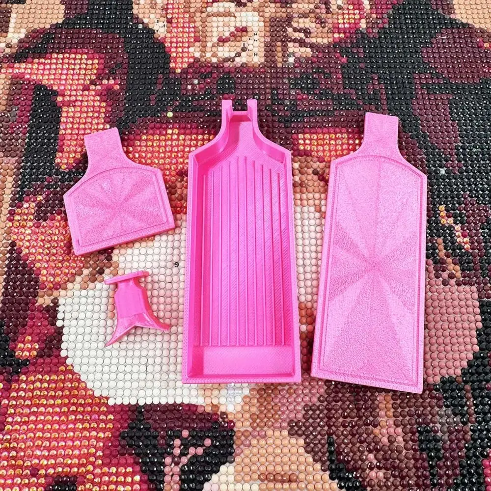 DIY Craft 2in1 Large Diamond Painting Tray Embroidery Large Capacity Beads Sorting Storage Tray With Cover Beading Plates