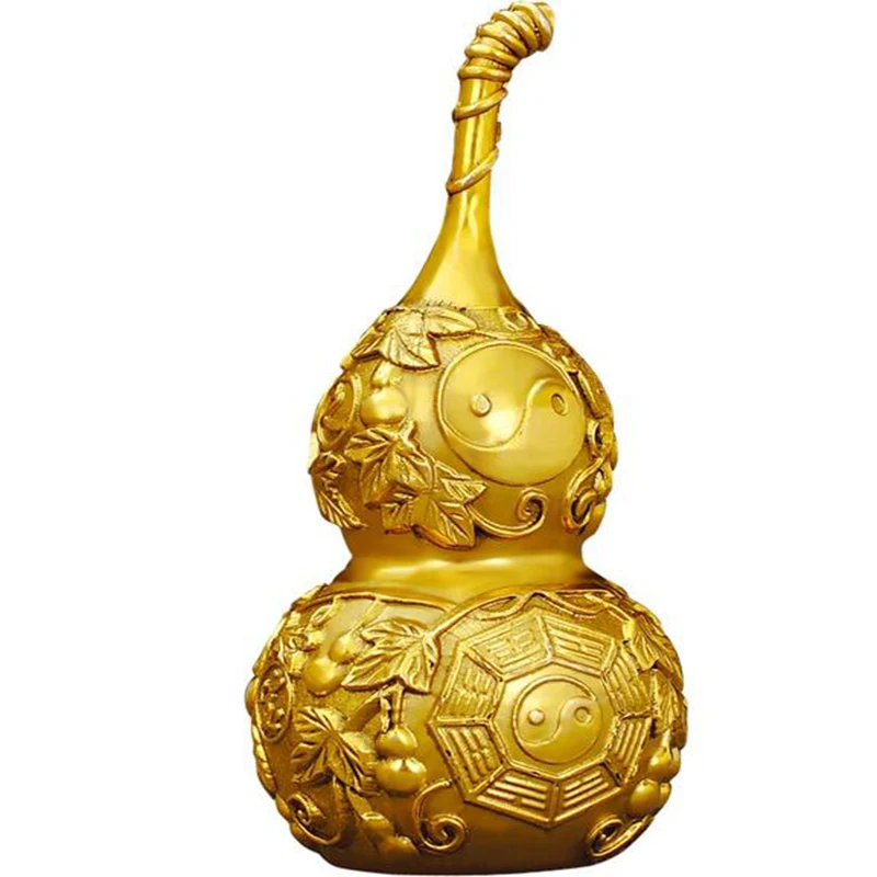 

Gourd ornaments made of pure copper, hollow, non opening, closed lid, mini gourd, living room, bedroom, door-to-door handicraft