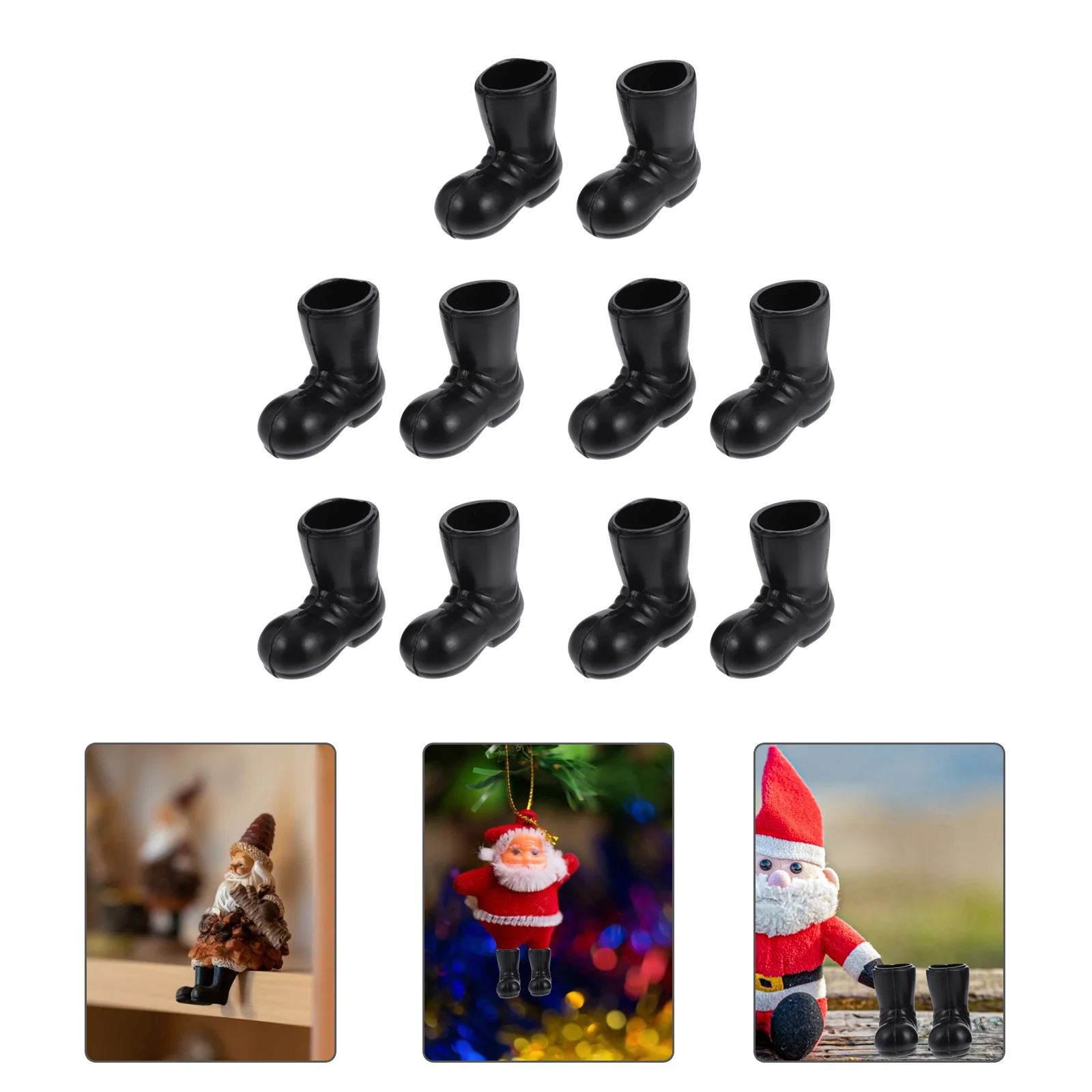 

Miniature Christmas Santa Boots Festival Desktop Decorations Tiny Christmas Boots