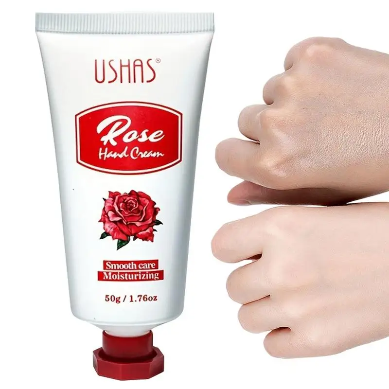 

Rose Hand Cream Cracked Hands Repair Cream Moisturizing Hand Lotion Anti-Drying Crack Foot Hand Cream Repairing Hands Care 50ml