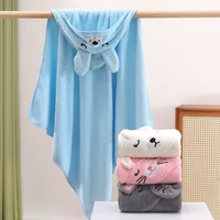 Cartoon Baby Bath Towels Soft Newborn Hooded Towel Blanket Wrap for Boys Girls 4