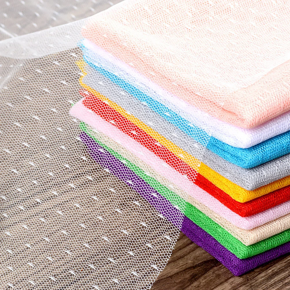 Chainho,Polyester Mesh Gauze Fabric,DIY Sewing Material,Suitable For Decorating Weddings,Parties,Birthdays,2 Sizes,WS2