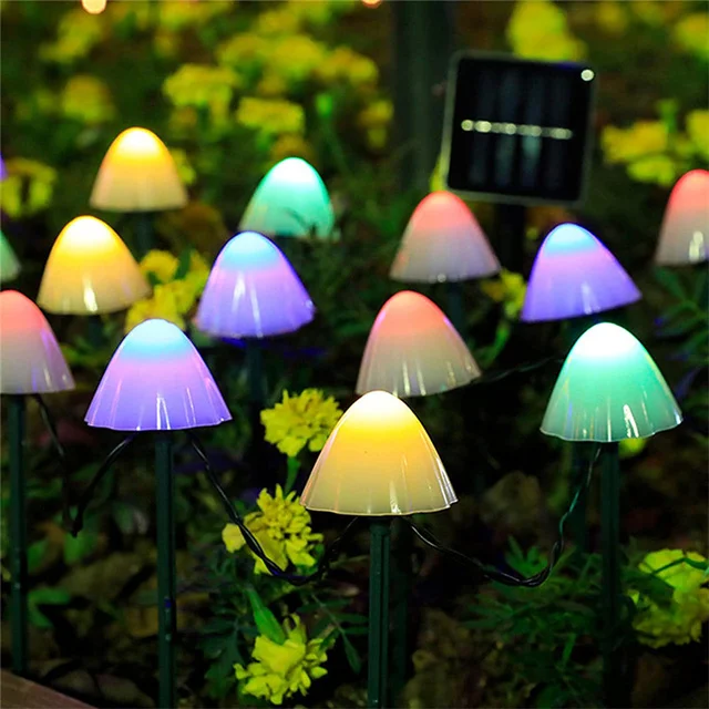 Solar LED Bulb IP65 Waterproof Outdoor Lighting Fairy Garden Lighting Home Decor Mushroom Solar Lights solar torch lights Solar Lamps