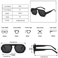 JNPCXI rétro carré lunettes de soleil femmes marque de mode Design dégradé nuances UV400 hommes Punk lunettes de soleil 5