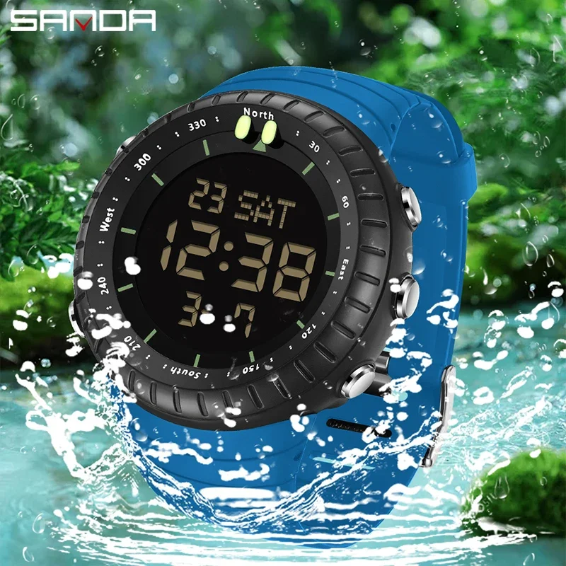 Luxury Waterproof LED Digital Sport Watch for Men - Shockproof with Alarm Clock
