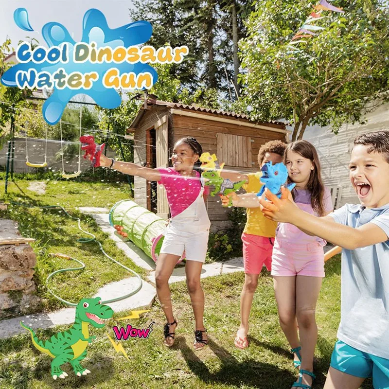 JB-Small Dinosaur Water Pistols, Water Fighting Games For Boys & Girls Toddlers In Swimming Pool Lawn