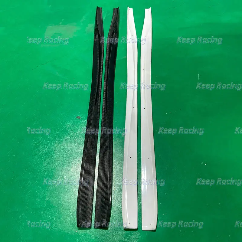 

Carbon Fiber Side Skirt Extension VRS Style For R35 GTR 2017 Fiberglass Door Under Board GT-R MY17 FRP Unpainted Splitter Cover