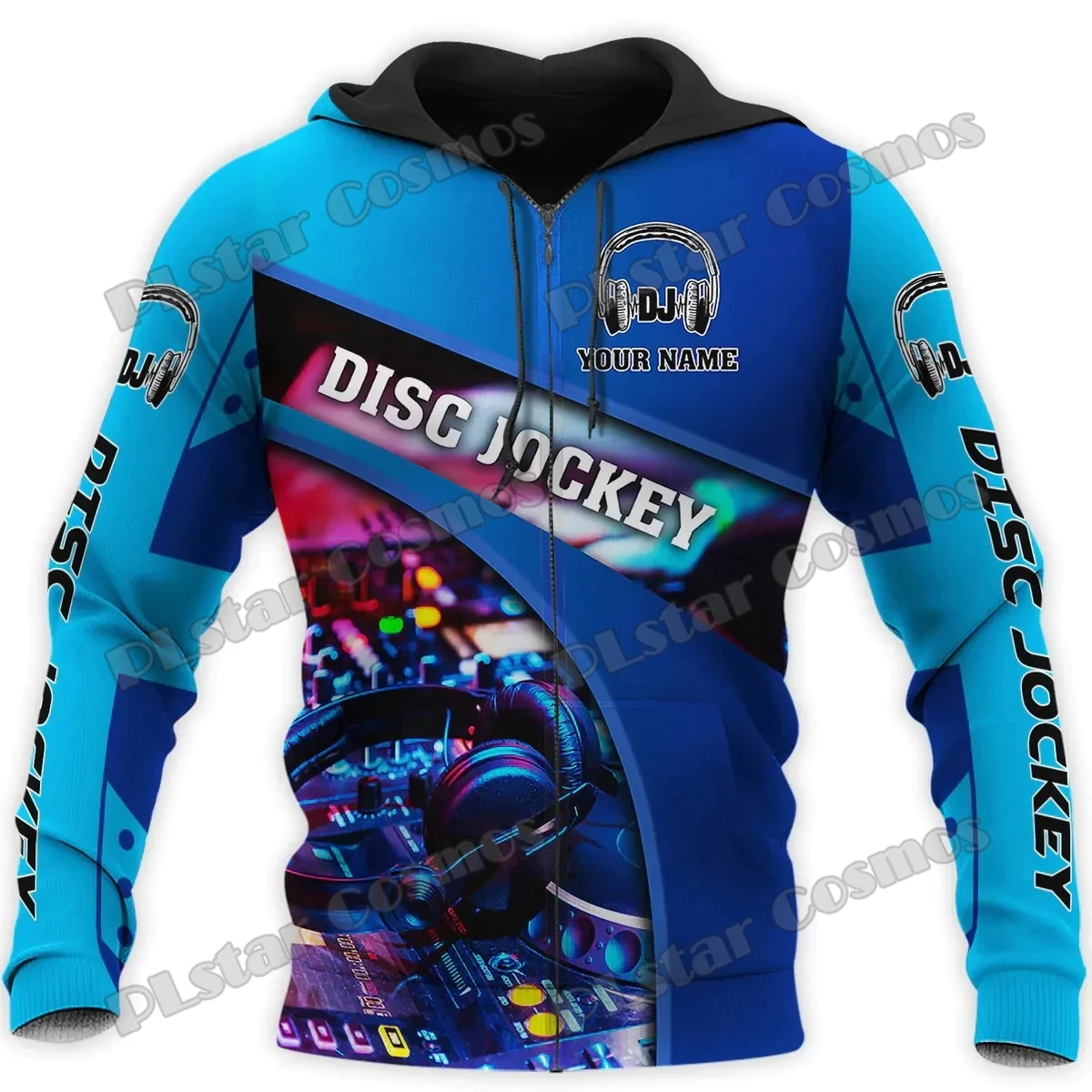 Hombre Sudadera Con Capucha Y Cremallera Completa Chaqueta Negro