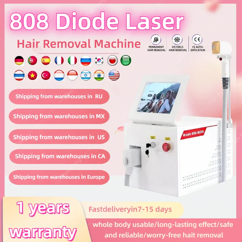 

CE Certified 2000w 808nm Diode Laser Hair Removal Beauty Machine 755/808/1064 Nm Three Wavelength Laser Hair Removal Machine