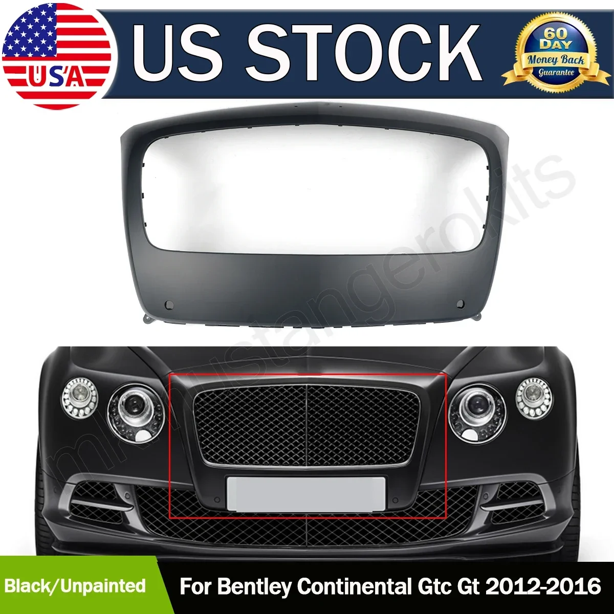 

Radiator Grille Surround Fits for Bentley Continental Gtc Gt 2012-2016 Grille Frame