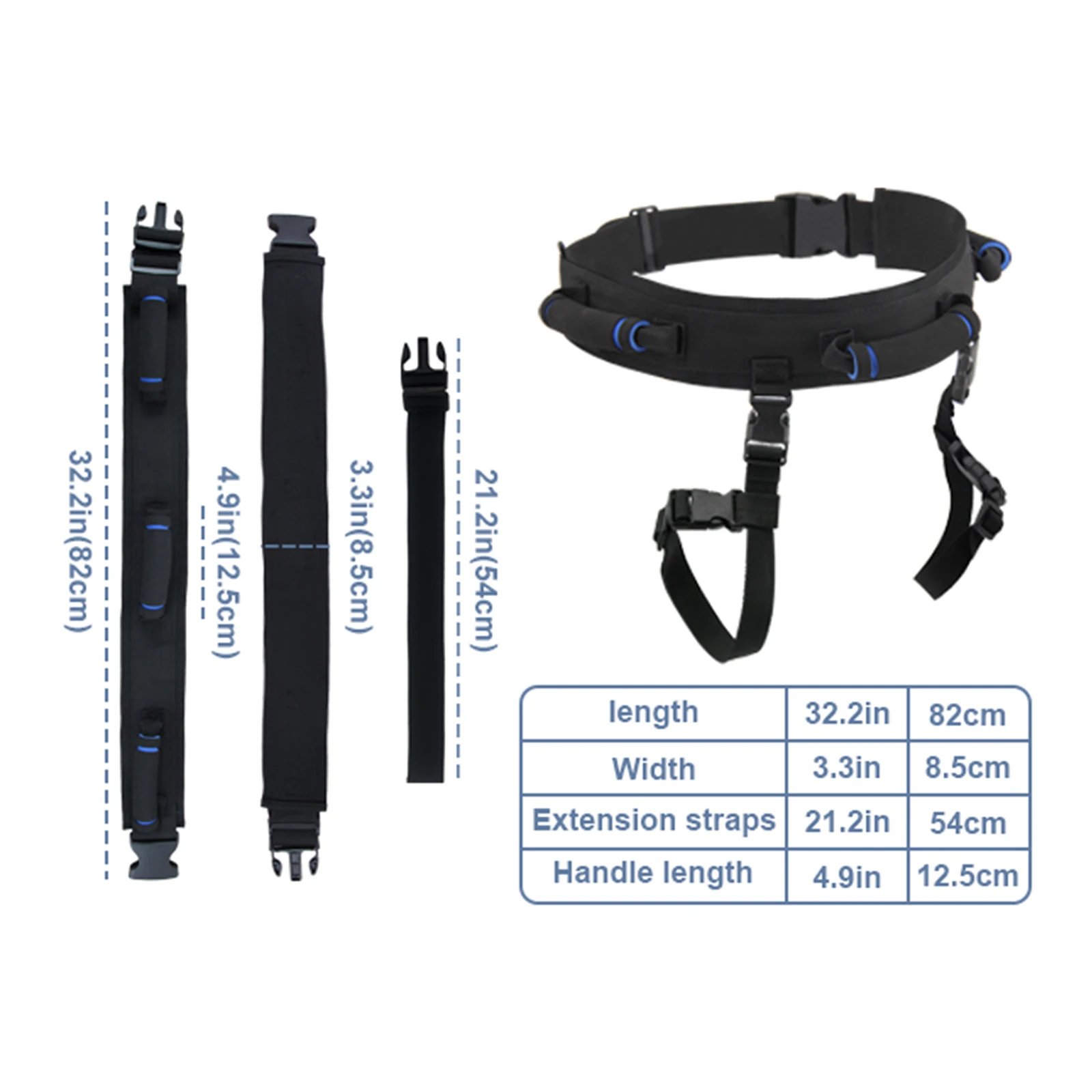 Leetye Mei Gait Transfer Belt with Leg Strap for Seniors 3