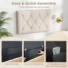 Twin XL Size Bed, Wall Mounted Twin Headboard Only, Modern Button Tufted for Dorm Bedroom, Attachment Device, Headboards 5