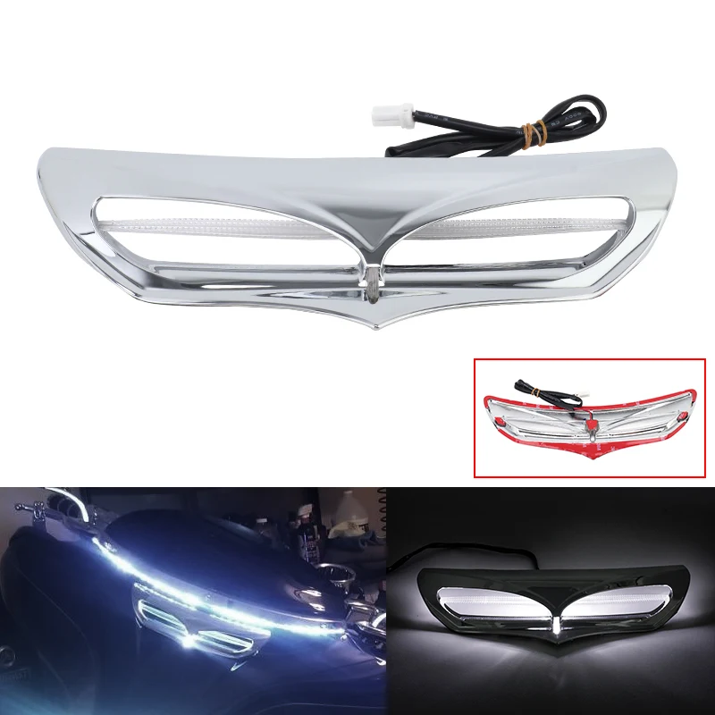 

Motorcycle Accessories For Harley Touring Electra Street Glide 2014-2022 Chrome Front Fairing Vent Accent Cover ABS Plastic