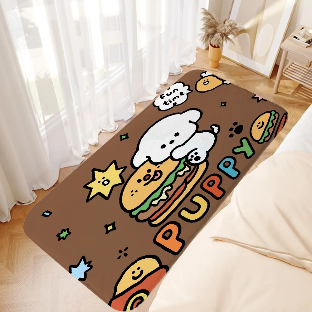 

Puppy Doormat Entrance Door Mat for Hallway on the Floor Things to the Room Decoration Items Kitchen Rug Bathroom Carpet Custom
