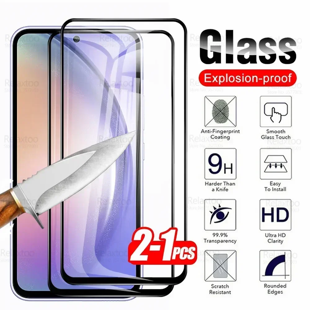 

2 шт. 9D полное покрытие закаленное стекло для Samsung Galaxy A54 A34 5G A14 A24 4G защита для экрана Samung A 54 14 24 34 защитная пленка