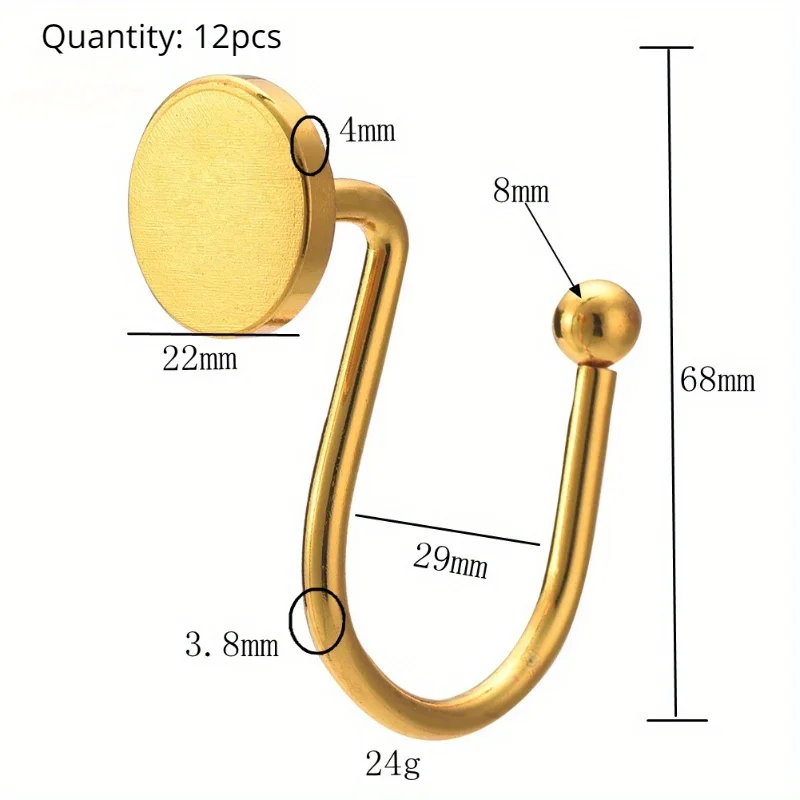 12pcs Disc Design Shower Curtain , Decorative Curtain , Bathroom Shower Bathroom Accessories