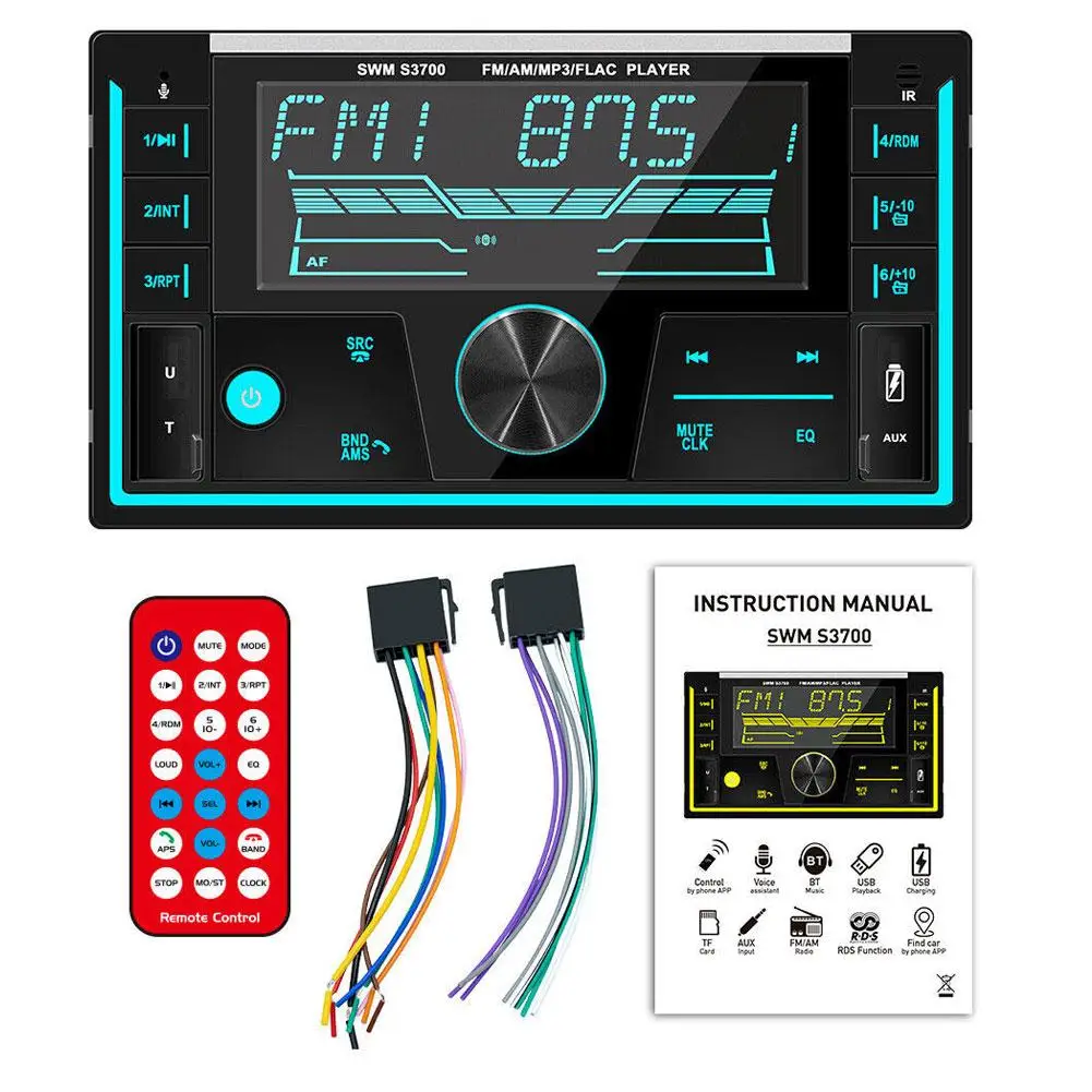 Dual Ingot Universal Car MP3 Player Bluetooth Hands-free Radio Dvd Of Multi-function Cd Car Instead Plug-in Accessories Y3W3