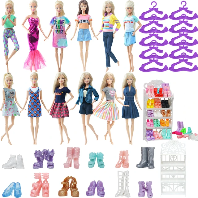 Original 12 polegadas barbie boneca roupas moda sapatos acessórios