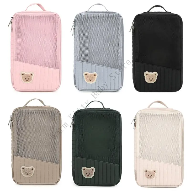 여행 및 일상 사용을 위한 빠른 액세스 지퍼 경량 디자인이 있는 XXFE 면  옷 정리 기저귀 가방