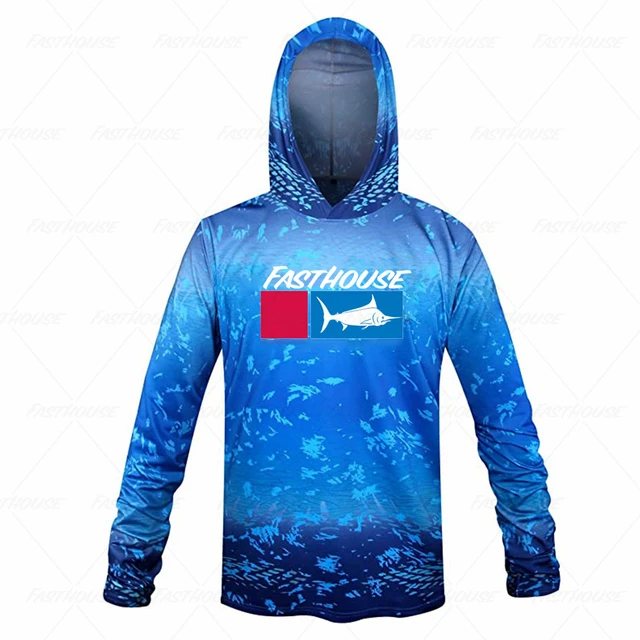 USA Summer Men's Hooded Long Sleeve Performance Fishing Shirts Jersey For  Fishing UV Hoodies Clothing Camiseta De Pesca Tops - AliExpress