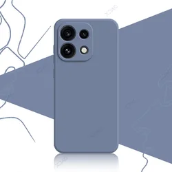 Global Silicone Case with Lens Protection and Soft Microfiber Lining - Upgraded Phone Cover for OPPO Reno16 FS 5G (Gray)