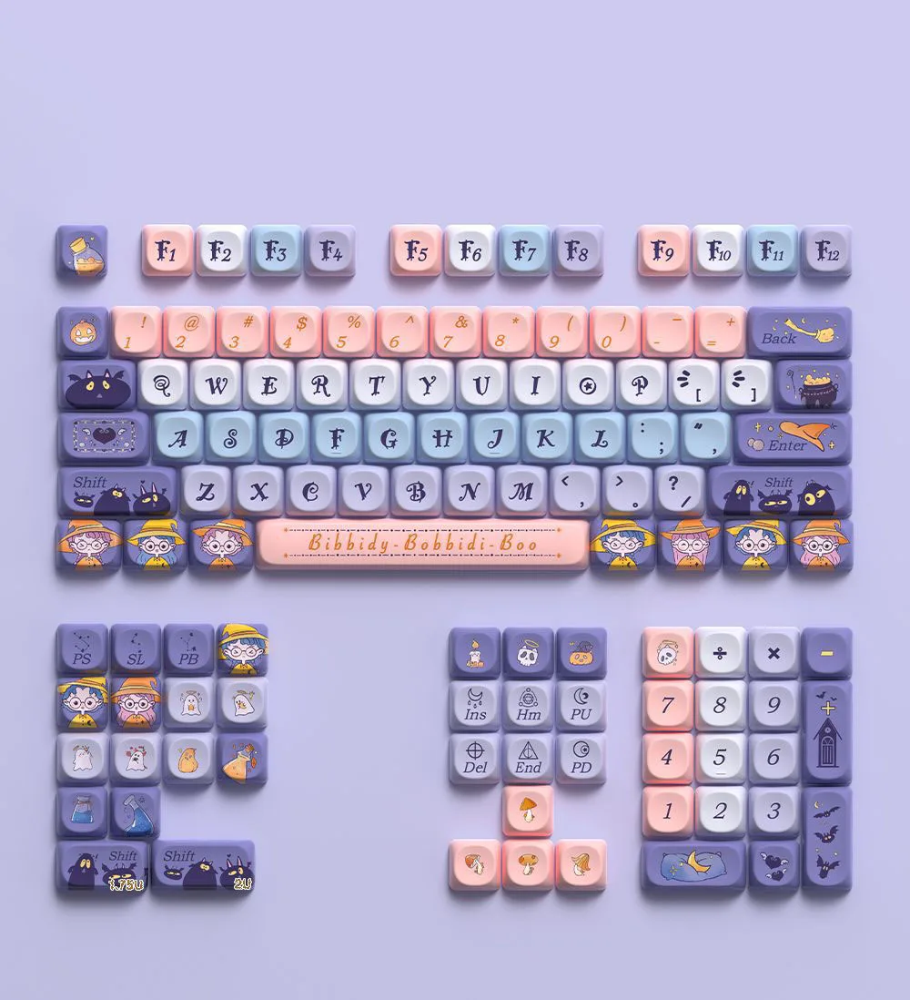 Kuromi Keycap, Sublimação de Cinco Lados, MA Switch, Gamer, 120 Chaves