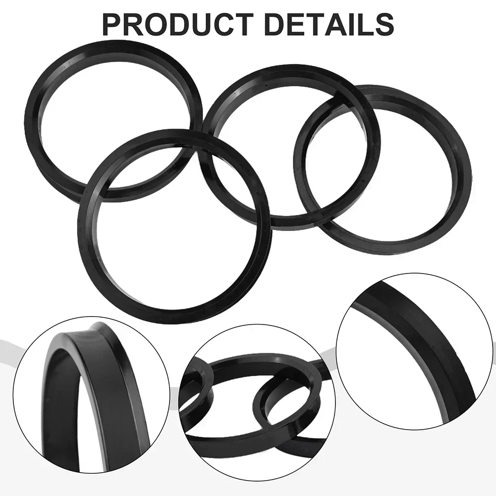 4Pc Hub Centering Rings 72.6-65.1 Car Hub Centric Rings Wheel Bore Center Spacer For BMW For Range Rover