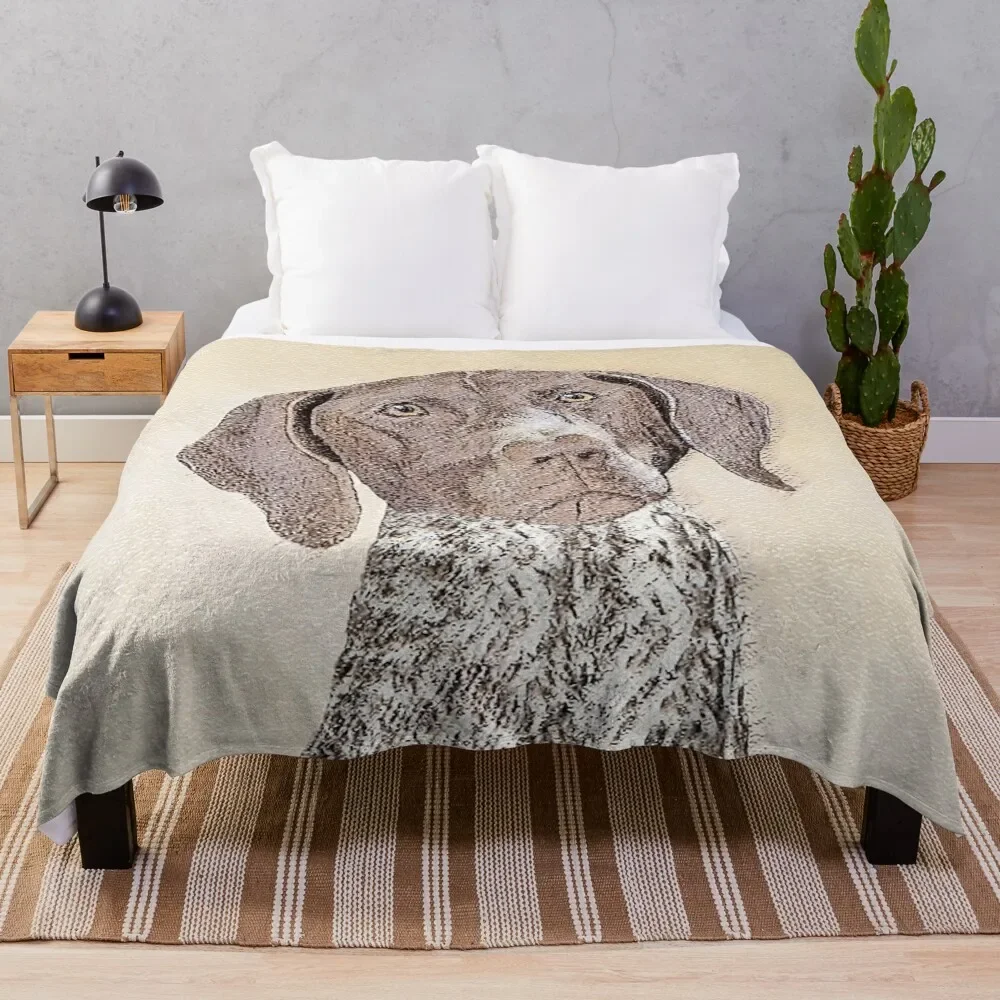 

German Shorthaired Pointer Throw Blanket Soft Big Travel Large Blankets