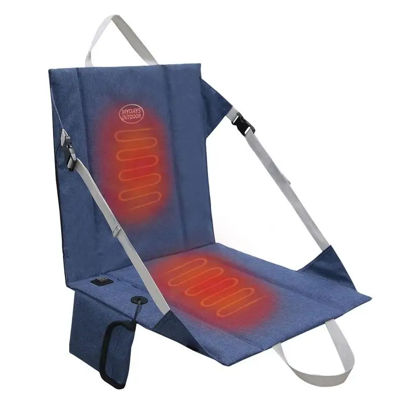 

Heated Chair Pad Adjustable Chair Heating Pad With 3 Level Heating With Back Support Anti-Slip Seat Butt Pad For Hiking Camping