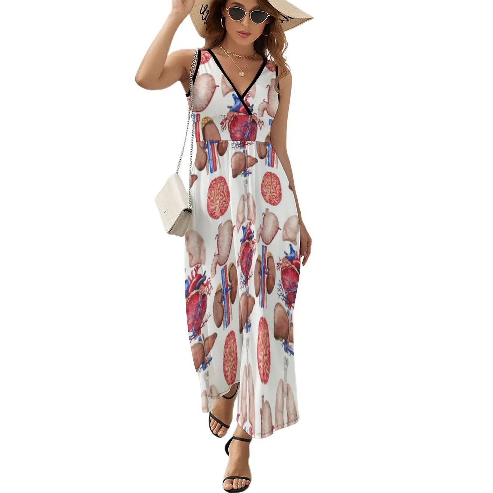 

Watercolor anatomy collection Sleeveless Dress Elegant gown women's evening dress 2023 luxury woman party dress luxury dresses