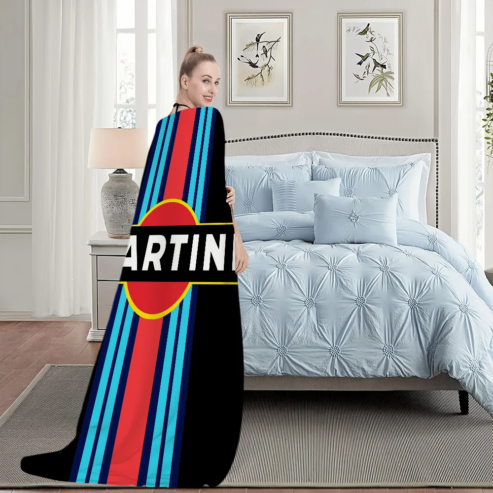 Sport Car R-Racing Blanket Plush Nap Sofa rug for M-Martini Living Room Warm Office Bedroom Birthday Home Travel Kid Gifts 5