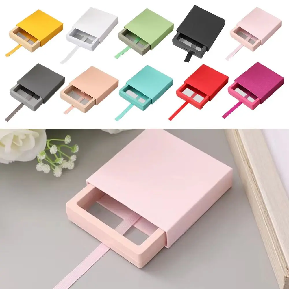 

PE Film Display Boxes Pendant Case Dustproof Storage Box Gift Packaging Transparent Box Pull-Out Jewelry Box