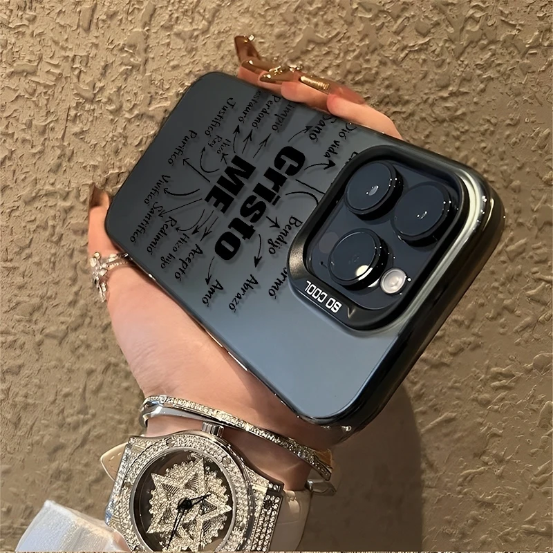 Christian-Themed Phone Case with Spanish Pattern Design