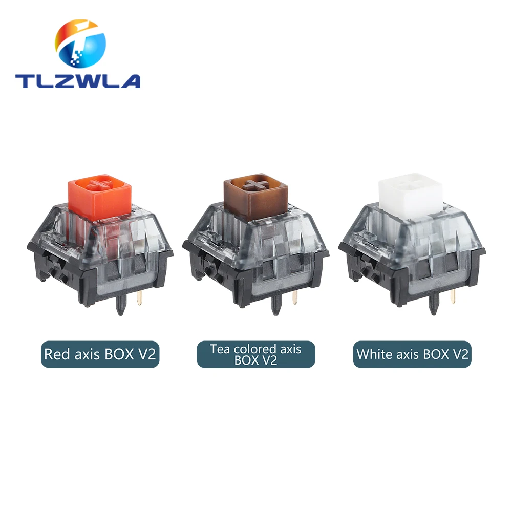 Kailh Box V2 Mechanical Keyboard Switch Set - White, Red, Brown (5-Pack)