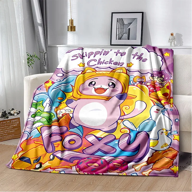 Happy Rocky And Foxy And Boxy Lankybox Soft Plush Blanket,Flannel Blanket Throw Blanket for Living Room Bedroom Bed Sofa Picnic 3