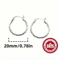 Hypoallergenic Silver Stud Earrings for Women - Lightweight Twisted Circle Design, Comfortable Mother's Day Gift Idea - Image 4