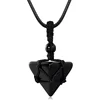 Tree of Life Wire Wrapped Natural Black Onyx Hexagonal Moon Pendant Pyramid Ping Buckle Hand-woven Necklaces Women Men Jewelry 6