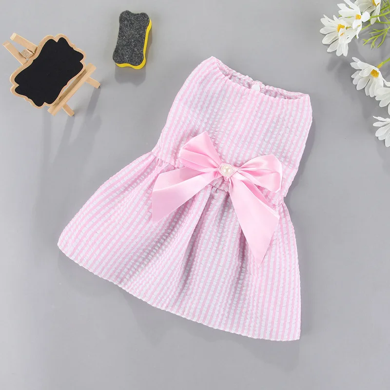 Puppy Spring Clothes Dog Fancy Dress for Small Breeds Dogs Pet Short Skirt Pomeranian One Piece Ropa Perro Costume Free Shipping