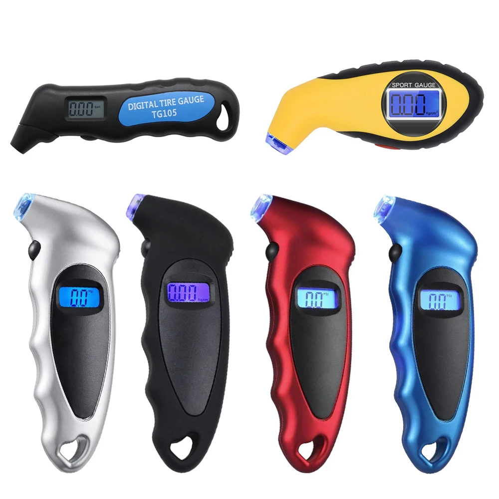 TG105 TG205 R-6802 High-precision Digital Car Tire Tyre Air Pressure Gauge Meter LCD Display Manometer Barometers for Car Truck